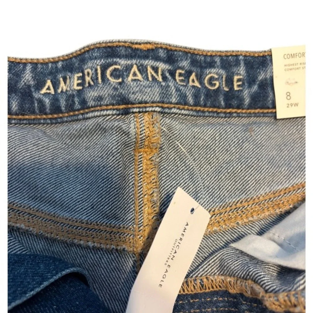 American Eagle Outfitters Highest Rise Baggy Short Comfort Stretch Waistband 8‎